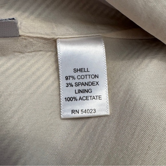 Vintage Banana Republic Lined Cream Striped Midi A-Line Skirt for Work Size 8 - Picture 4 of 9